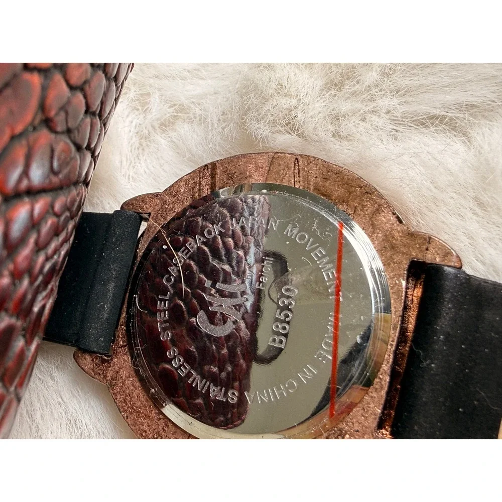 Lot of 4 Chi by Falchi Women Snake Cuff Watches Leather MOP Dial B8530 Multi